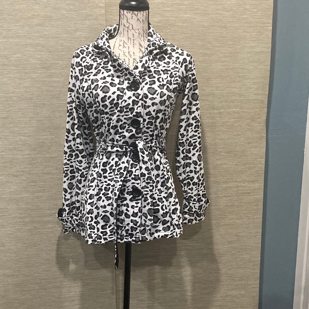 Animal Print Jacket Pea Coat XS